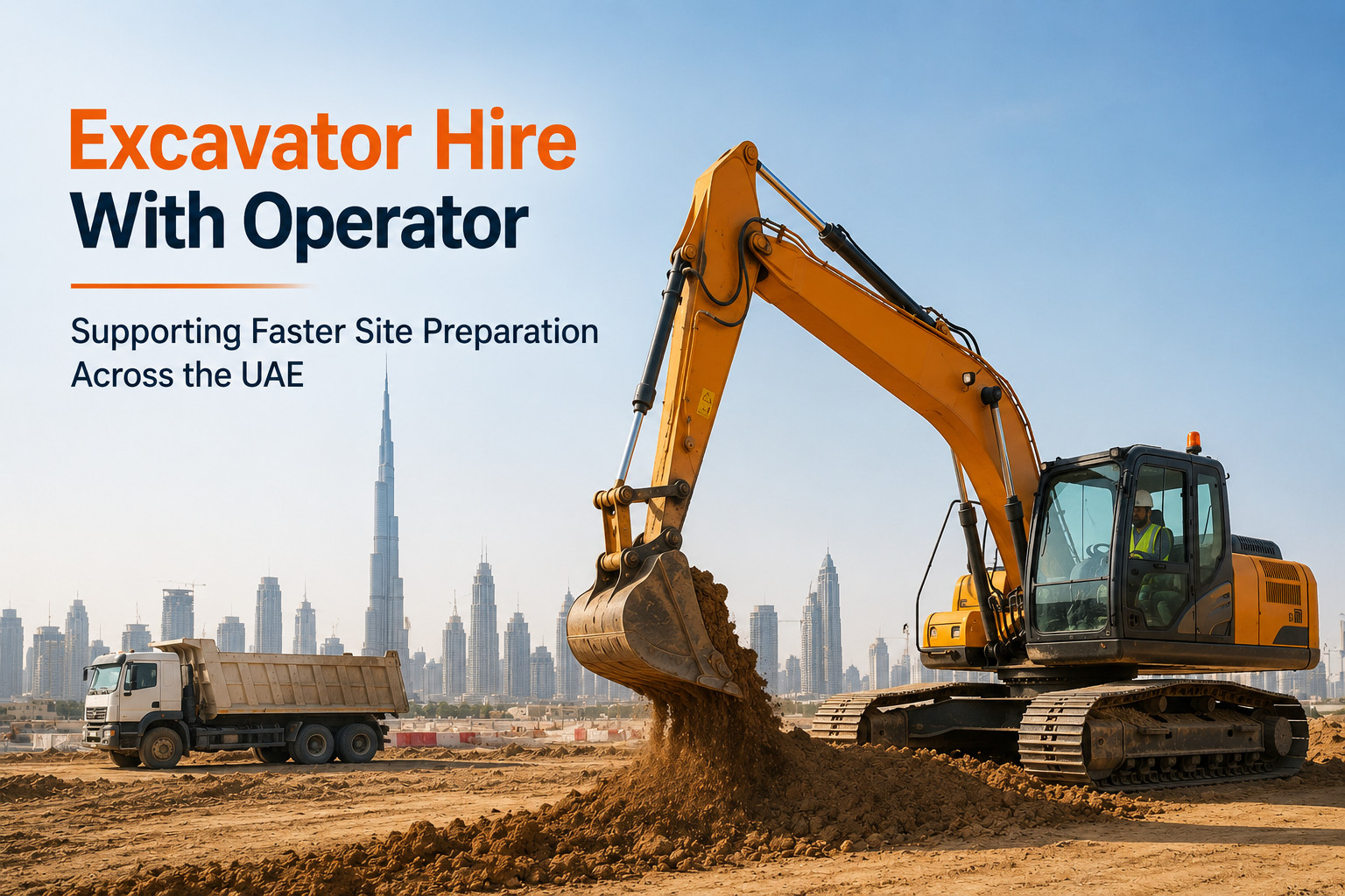 How Excavator Hire With Operator Supports Faster Site Preparation Across the UAE